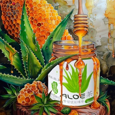 Da Jung Damizle Honey Aloe Tea - Алоэ с медом — Корейские товары для всей семьи(КорОпт)