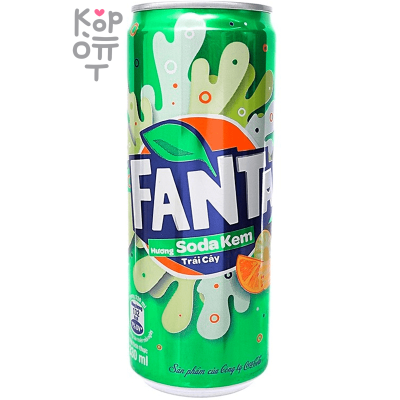 Fanta Cream Soda - Напиток безалкогольный газированный Фанта Крем Сода, Вьетнам 320мл.    