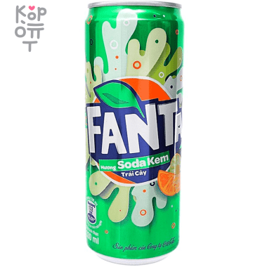 Fanta Cream Soda - Напиток безалкогольный газированный Фанта Крем Сода, Вьетнам 320мл.     — Корейские товары для всей семьи(КорОпт)