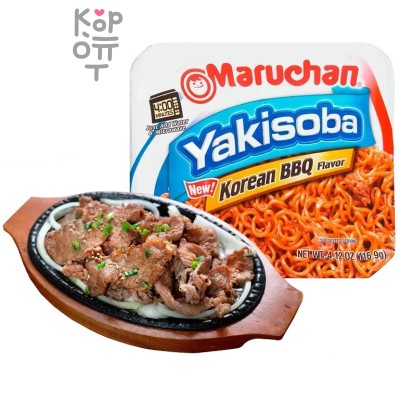 Maruchan Yakisoba Korean BBQ Flavor - Лапша быстрого приготовления со вкусом Корейского барбекю, 116гр.