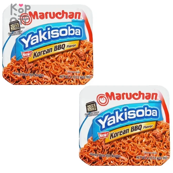 Maruchan Yakisoba Korean BBQ Flavor - Лапша быстрого приготовления со вкусом Корейского барбекю, 116гр. — Корейские товары для всей семьи(КорОпт)