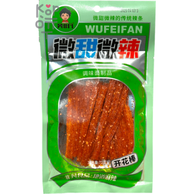 Снэк Wufeifan Foods - Слегка сладкий и слегка пряный снек, цветочная палочка, 72гр.