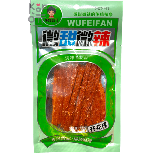 Снэк Wufeifan Foods - Слегка сладкий и слегка пряный снек, цветочная палочка, 72гр.