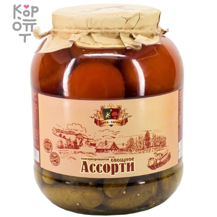 Сыта-Загора - Овощное ассорти консервированное из огурцов и помидоров, купить с доставкой на дом фото 1 &mdash; Корейские товары для всей семьи(КорОпт)