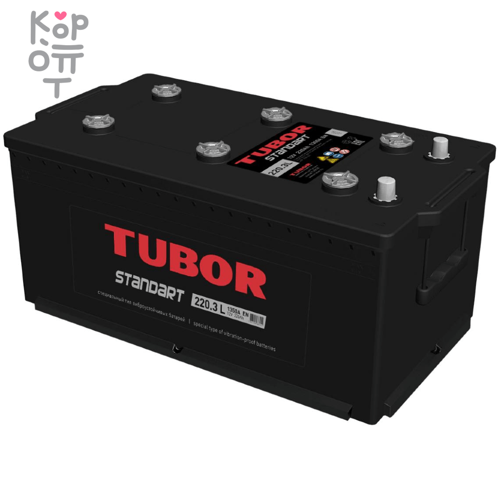 Аккумулятор TUBOR STANDART 6СТ-220.3 VL, 220, C type ( L )