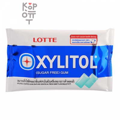 Xylitol Fresh Mint Lotte — Резинка жевательная с освежающей мятой , 11,6гр. в блистере 10шт