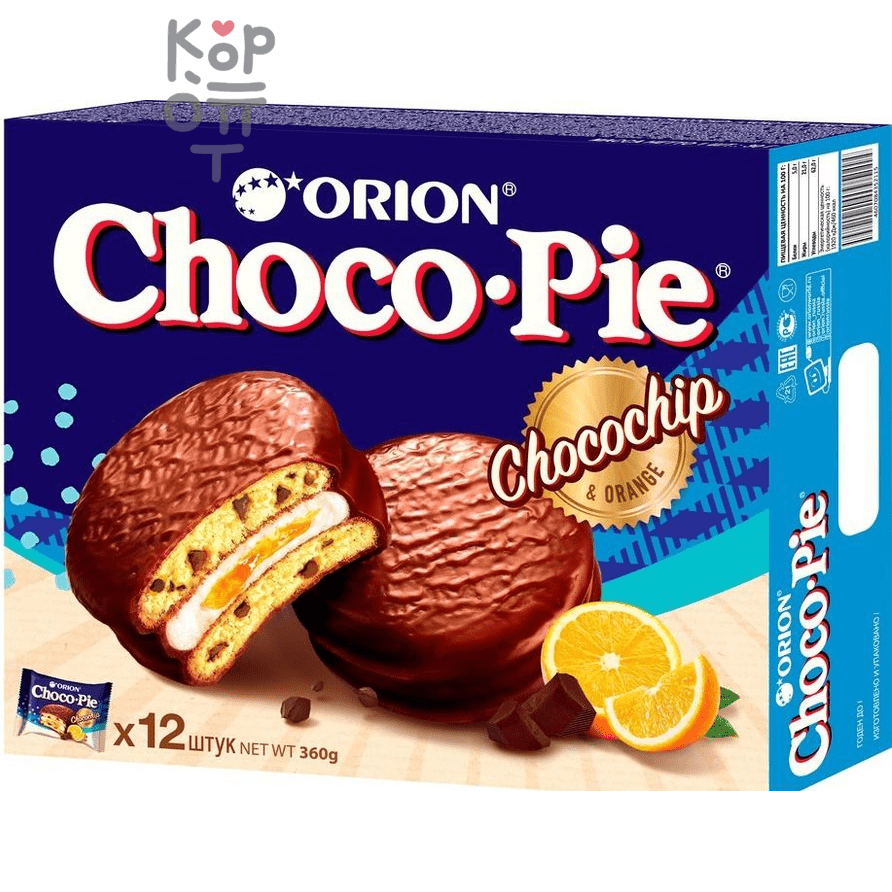 Orion Choco Pie Orange - Чоко пай Орион Чокочип