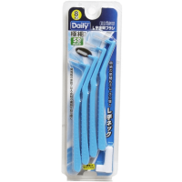 EBISU Daily Type Interdental Brush - Ёршик межзубный ИЗОГНУТОЙ ФОРМЫ на длинной эргономичной ручке (с колпачком) 8шт.