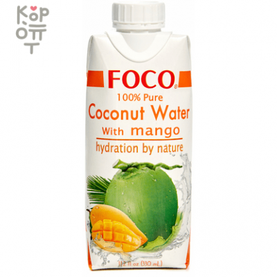 Кокосовая вода с Манго, FOCO, 330мл.