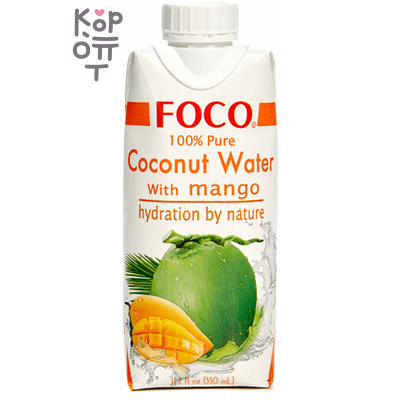 Кокосовая вода с Манго, FOCO, 330мл.