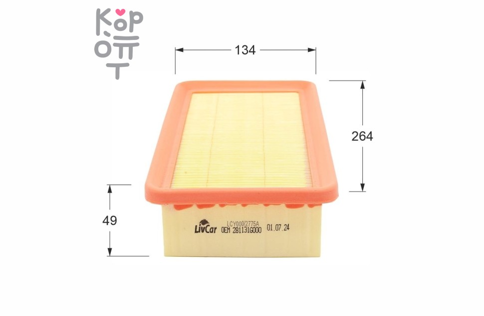LIVCAR AIR FILTER LCY000/2775A / Воздушный фильтр