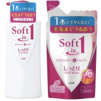 LION "Soft in one" Увлажняющий Шампунь-ополаскиватель смягчающий- экстракт водорослей и минералов