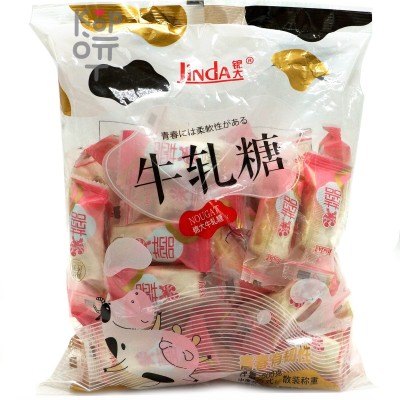 Конфетки Jinda Молочная нуга с Арахисом "Коровка", 500гр.