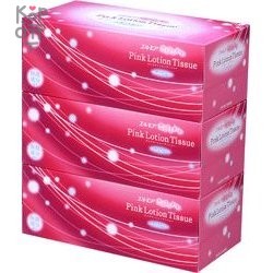 Kami Shodji ELLEMOI Pink Бумажные розовые двухслойные салфетки с коэнзимом Q10 180шт (спайка 3 пачки) — Корейские товары для всей семьи(КорОпт)