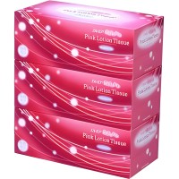 Kami Shodji ELLEMOI Pink Бумажные розовые двухслойные салфетки с коэнзимом Q10 180шт (спайка 3 пачки)