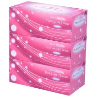 Kami Shodji ELLEMOI Pink Бумажные розовые двухслойные салфетки с коэнзимом Q10 180шт (спайка 3 пачки)