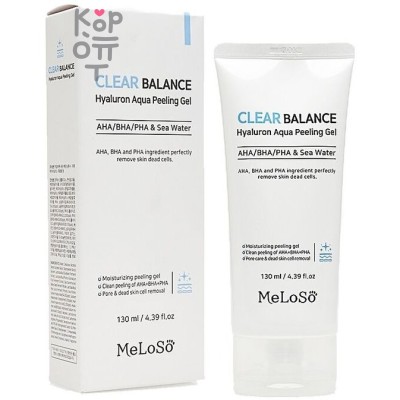 Meloso Clear Balance Hyaluron Aqua Peeling Gel - Пилинг-гель для лица, 130мл.  