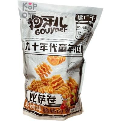 GOUYAer Pizza Rolls Чипсы Пицца Ролл Спайси рифленые со вкусом шашлыка, 288гр.