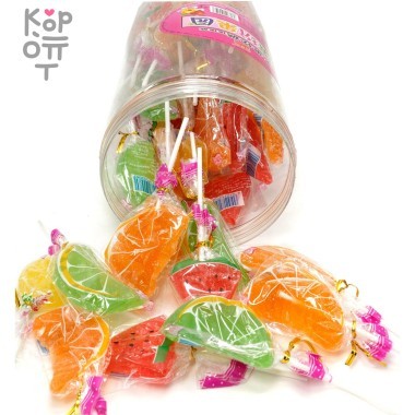 Мармелад жевательный Dufuji Фруктовые дольки на палочке — Корейские товары для всей семьи(КорОпт)