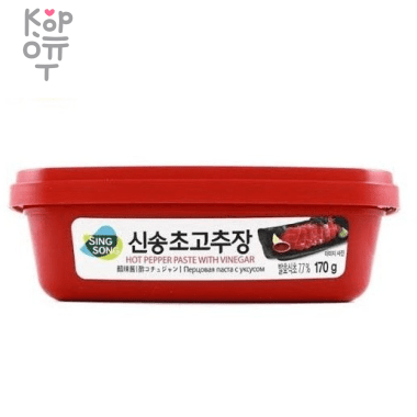 SingSong Hot Pepper paste with winegar - Перцовая паста Сингсонг с уксусом, 170гр.*40шт. в Коробке &mdash; Корейские товары для всей семьи(КорОпт)