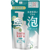 LION Hadakara Body Soap Foam - Увлажняющая пенка для тела с увеличенным пенообразованием и ароматом дорогого мыла