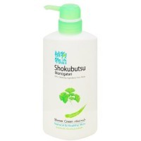 LION Shokubutsu Monogatari Natural & Healthy Skin - Крем-гель для душа 500мл.