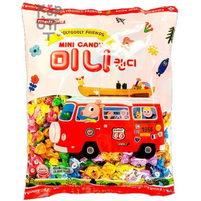 Карамель Goolygooly Friends mini candy (со вкусом клубники, лимона, апельсина, винограда, вишни, дыни, колы) 700гр.