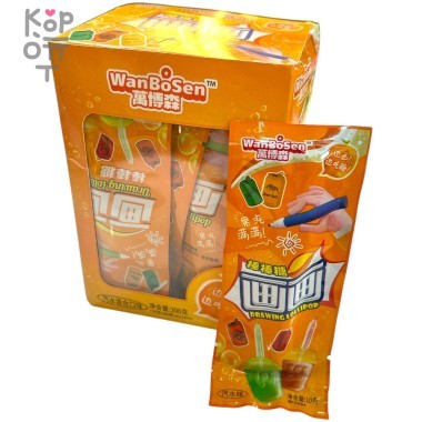 Карамель WanBoSen Drowing Lolipop - Леденец со вкусом напитков на карандаше — Корейские товары для всей семьи(КорОпт)
