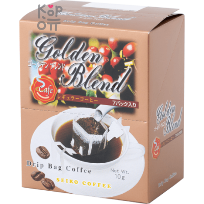 Кофе молотый Seiko Coffee Drip Golden Blend - Дрип-бэг Золотой бленд 7шт.*10гр. в упаковке