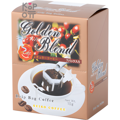 Seiko Coffee Drip Golden Blend Кофе молотый дрип-бэг Золотой бленд, 7 шт. × 10 г