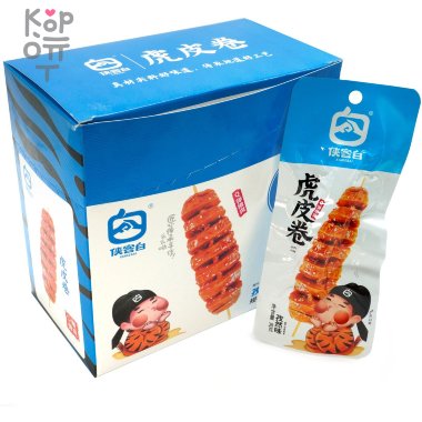 Снек Xiakebai Hu Pi Juan - Рулет из кожи Тигра, со вкусом Тмина, 28гр. — Корейские товары для всей семьи(КорОпт)