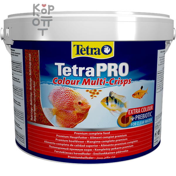 TetraPro Color Crisps корм-чипсы для улучшения окраса всех декоративных рыб 10л. (ведро)