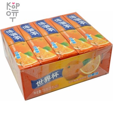 Жевательные конфеты Shijiebei со вкусом Апельсина — Корейские товары для всей семьи(КорОпт)