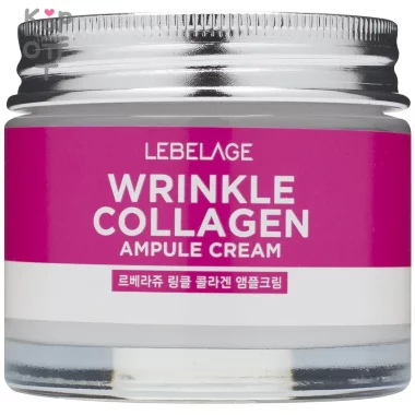 Lebelage Wrinkle Collagen Ampule Cream - Ампульный крем для лица с коллагеном против морщин 70мл.  — Корейские товары для всей семьи(КорОпт)