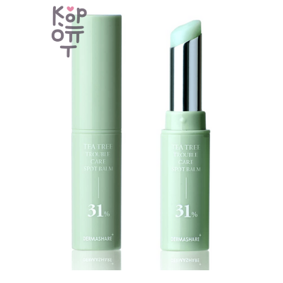 Dermashare Tea Tree Trouble Care Spot Balm - Бальзам-карандаш для проблемных пятен с экстрактом чайного дерева, 3,5 г