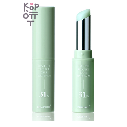 Dermashare Tea Tree Trouble Care Spot Balm - Бальзам-карандаш для проблемных пятен с экстрактом чайного дерева, 3,5 г