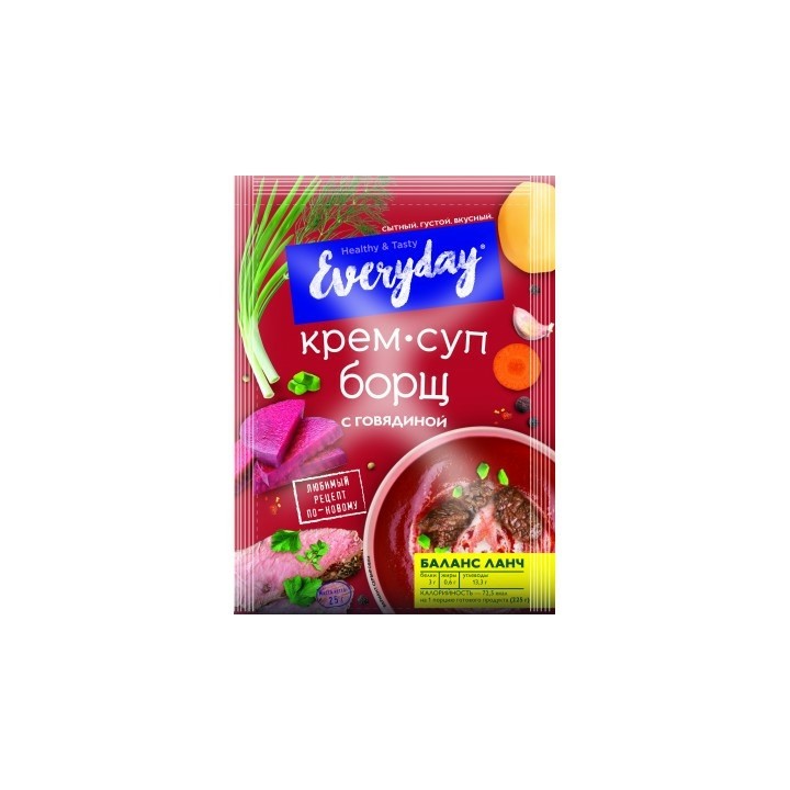 EVERYDAY — Крем-суп борщ с говядиной п/п 25г1/15, 25 г