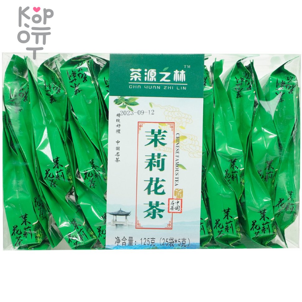 Чай Forest of Tea Zhi Lin Mo Li Hua Cha - Моли Хуа Ча, Зеленый с Жасмином, 125гр. (25п.*5гр.), купить с доставкой на дом фото 1 — Корейские товары для всей семьи(КорОпт)