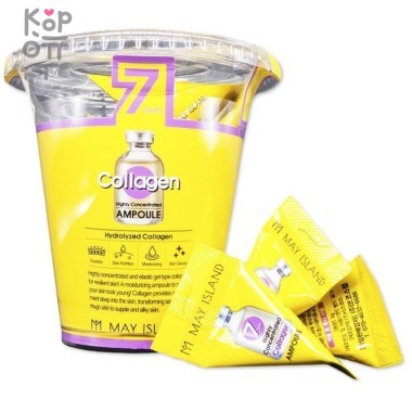 May Island 7 Days Highly Concentrated Collagen Ampoule - Высококонцентрированная коллагеновая ампула 3г x 12шт. — Корейские товары для всей семьи(КорОпт)