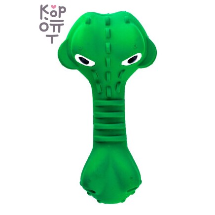 Игрушка Mr.Kranch для собак Крокодил с пищалкой 18 см зеленая с ароматом курицы
