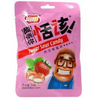 Кислая сэндвич карамель Food Sweet Super Sour Candy - Зубы свело со вкусом Клубники