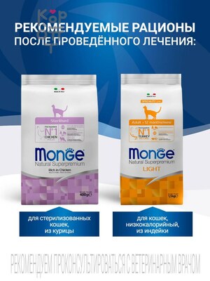 Диетический корм Monge VetSolution Cat Renal Ренал для кошек при ХПН