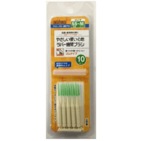 EBISU Daily Type Interdental Brush -  Ёршик межзубный резиновый ПРЯМОЙ ФОРМЫ на короткой ручке (с колпачком).