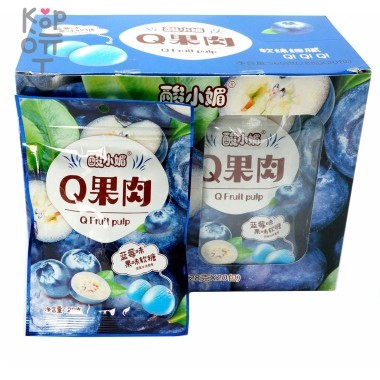 Жевательные конфеты Dongxu Fruit Pulp Фруктовая помадка со вкусом Голубики — Корейские товары для всей семьи(КорОпт)