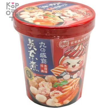 Лапша быстрого приготовления из морепродуктов, Сычуаньская Освежающая остро- кислая, красная, Haixin Guandong, 143гр. &mdash; Корейские товары для всей семьи(КорОпт)