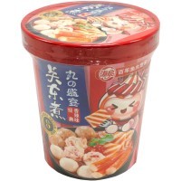 Лапша быстрого приготовления из морепродуктов, Сычуаньская Освежающая остро- кислая, красная, Haixin Guandong, 143гр.