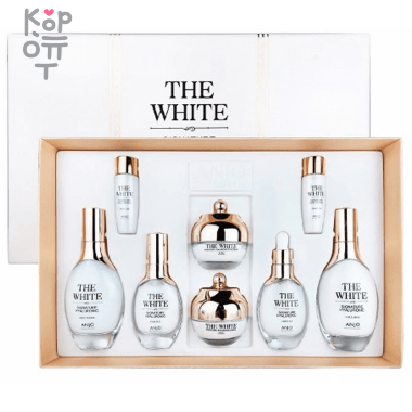 ANJO The White Signature Hyaluronic Skin Care 6 Set - Отбеливающий набор с Гиалуроновой Кислотой. — Корейские товары для всей семьи(КорОпт)