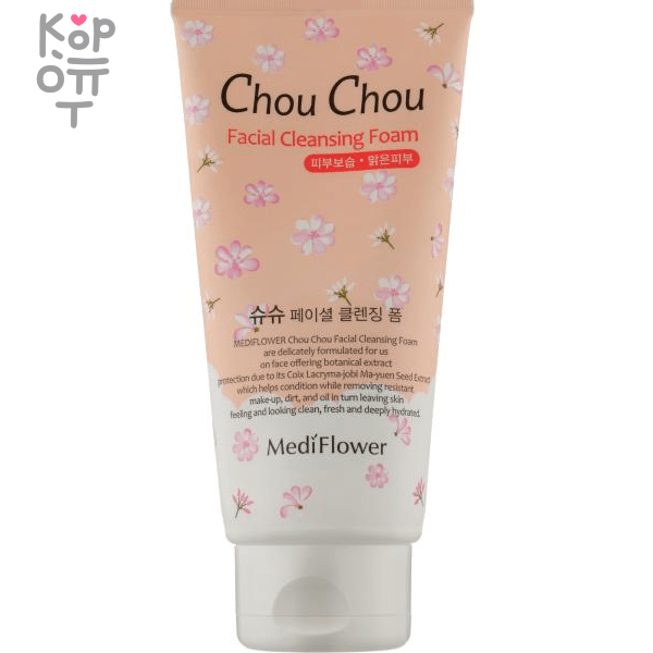 Medi Flower Chou Chou Cleansing Facial Foam - Очищающая пенка для лица с комплексом Цветочного Уксуса 300мл., купить с доставкой на дом фото 1 — Корейские товары для всей семьи(КорОпт)