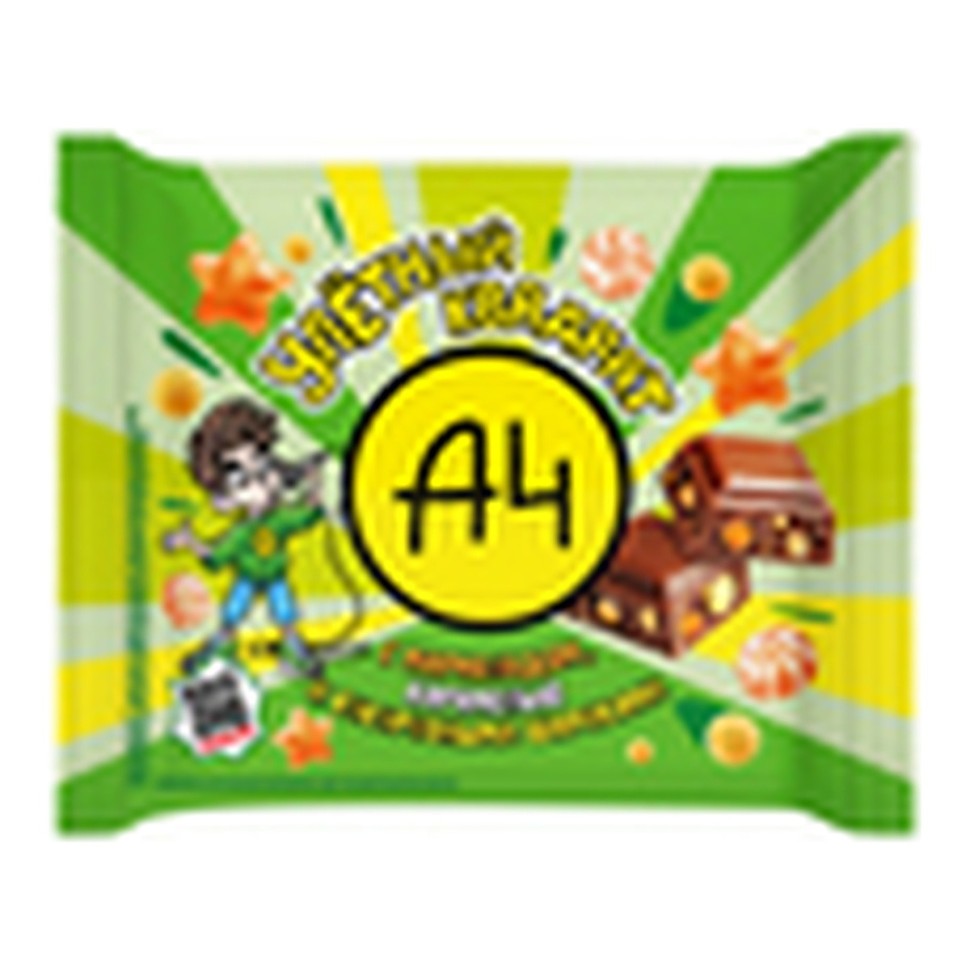 Шоколад А4 с мармеладом, карамелью и кукурузными шариками 55гр 1*14*56, шт