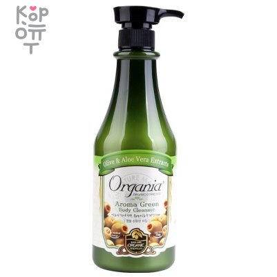Organia Aroma Green Body Cleanser - Гель для душа с Алоэ и зеленым чаем 750гр., купить с доставкой на дом фото 1 — Корейские товары для всей семьи(КорОпт)